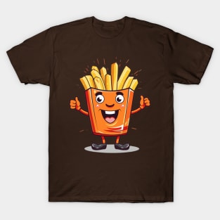 kawaii french fries T-Shirt cute potatofood funny T-Shirt